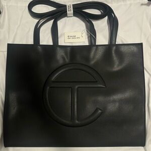 BRAND NEW Large Black Telfar Bag with Dust Bag